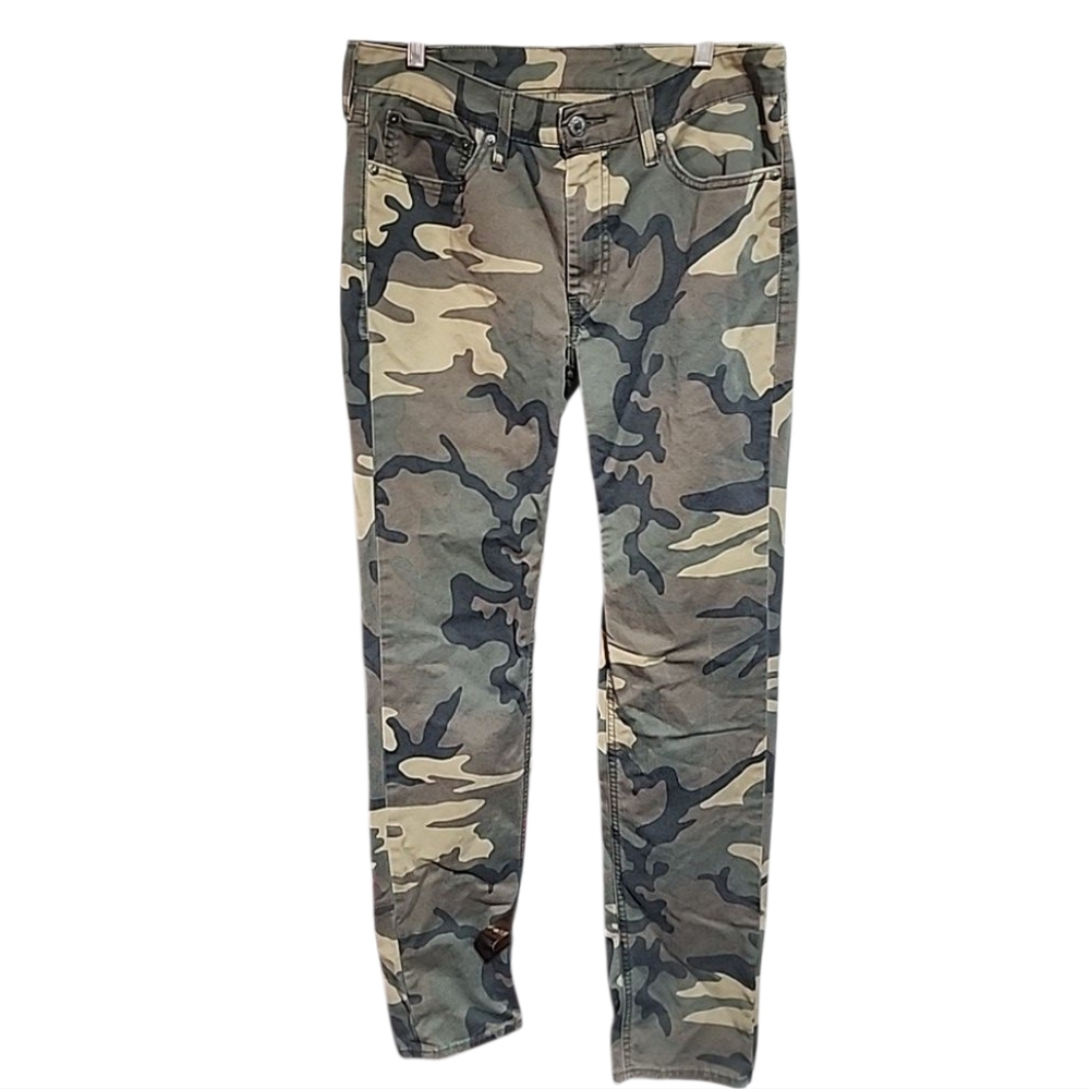 LEVIS Mens  511 Camo Slim Fit Stretch Scotchlite Pants 32×34  Camouflage